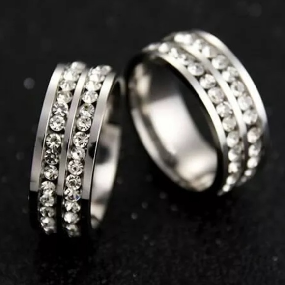 Stainless Steel Ring Wedding Band Silver - Picture 3 of 5